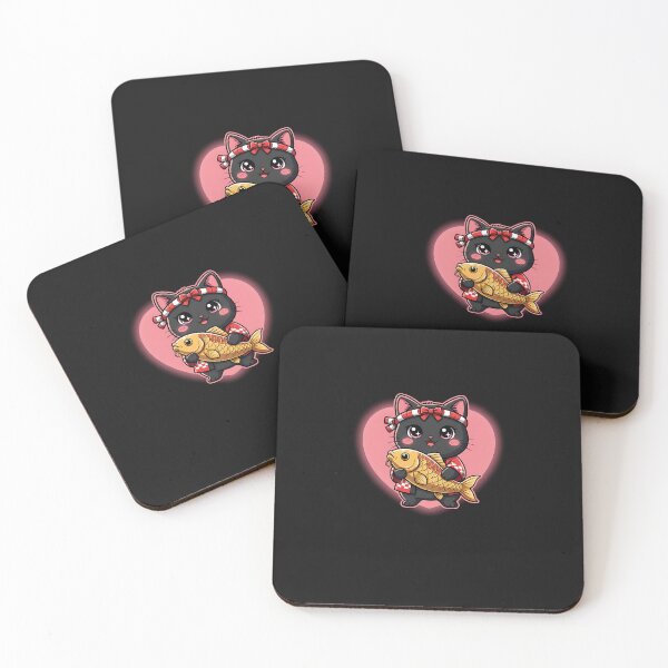 Item preview, Fish Love Cat – Cute Japanese Valentine Festival designed and sold by SWEET-TINAPAY.