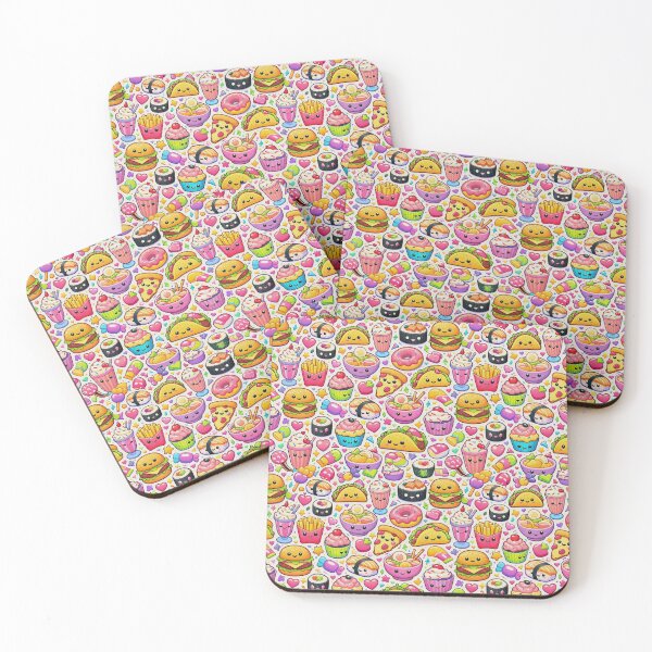 Item preview, Ultimate Viral Food Pattern | Seamless Desserts, Burgers, Pizza, Sushi & Drinks designed and sold by MeghannsMinimalMeals.