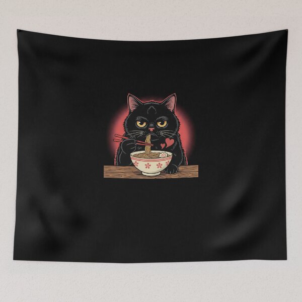 Item preview, Grumpy Ramen Love Cat designed and sold by SWEET-TINAPAY.
