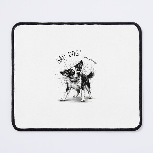 Item preview, Bad Dog Good Dog Sticker Sumi-e Ukiyo-e Watersplash ink Art designed and sold by blacksealstudio.