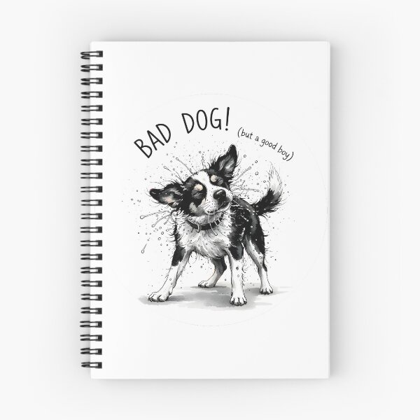 Item preview, Bad Dog Good Dog Sticker Sumi-e Ukiyo-e Watersplash ink Art designed and sold by blacksealstudio.