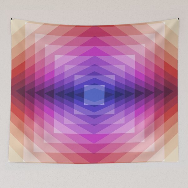 Item preview, Geometric Layout In Red, Pink, Purple, Geometric Abstraction, Abstract Art designed and sold by DDJust4U.