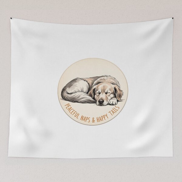 Item preview, Paceful Naps Dog Sticker Sumi-e Ukiyo-e Watersplash ink Art designed and sold by blacksealstudio.