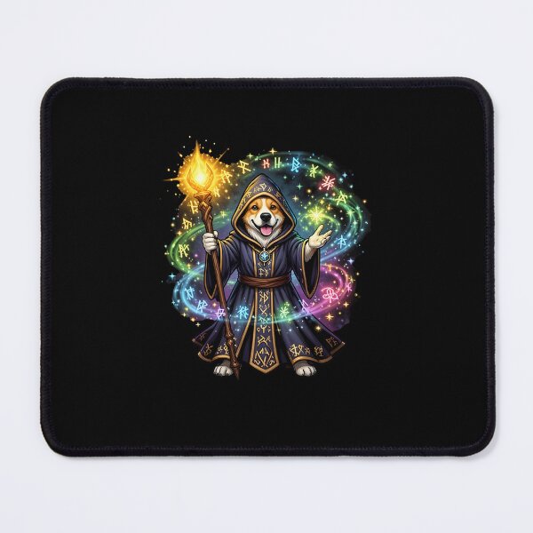 Item preview, rpg dog A magical dog wizard casting spells designed and sold by Uglyandcute.