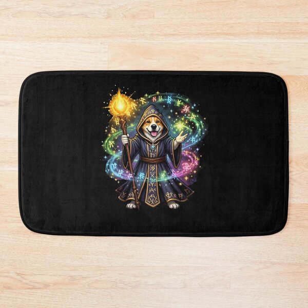 Item preview, rpg dog A magical dog wizard casting spells designed and sold by Uglyandcute.