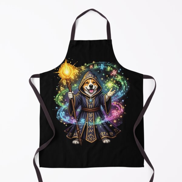 Item preview, rpg dog A magical dog wizard casting spells designed and sold by Uglyandcute.