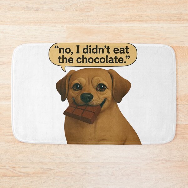 Item preview, dog Denies Eating Chocolate with Clear Evidence designed and sold by PluffyPanda.