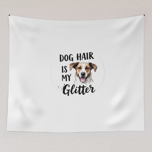 Item preview, Dog Hair Is My Glitter Sticker Sumi-e Ukiyo-e Watersplash ink Art designed and sold by blacksealstudio.