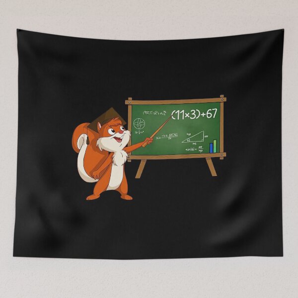 Item preview, Cute Professor Squirrel 67 Six Seven Teaching Math designed and sold by LashondaGreen89.