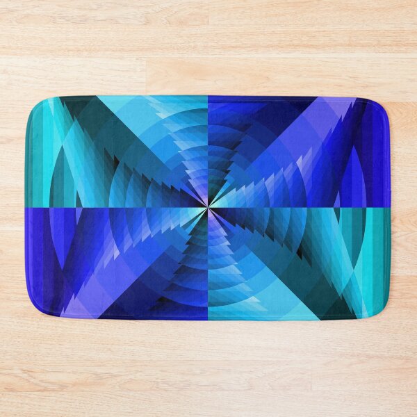 Item preview, Asymmetric Layout in Blue, Geometric Abstraction designed and sold by DDJust4U.
