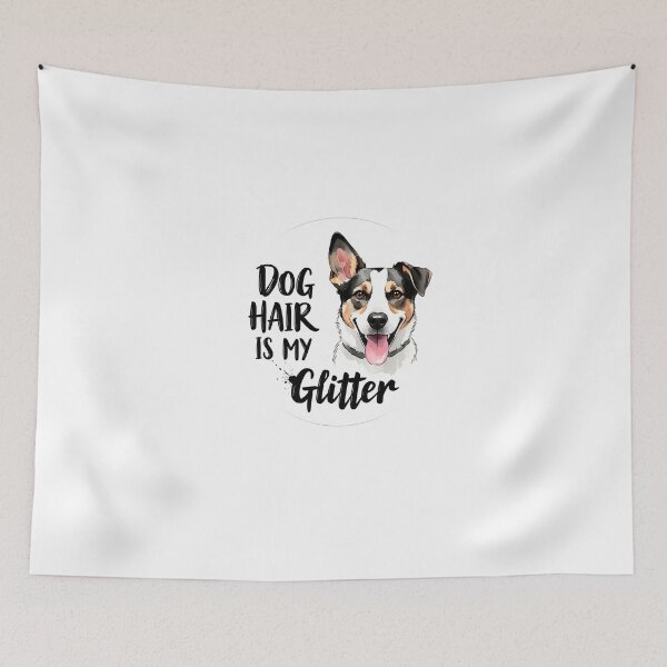 Item preview, Dog Hair Is My Glitter Sticker Sumi-e Ukiyo-e Watersplash ink Art designed and sold by blacksealstudio.