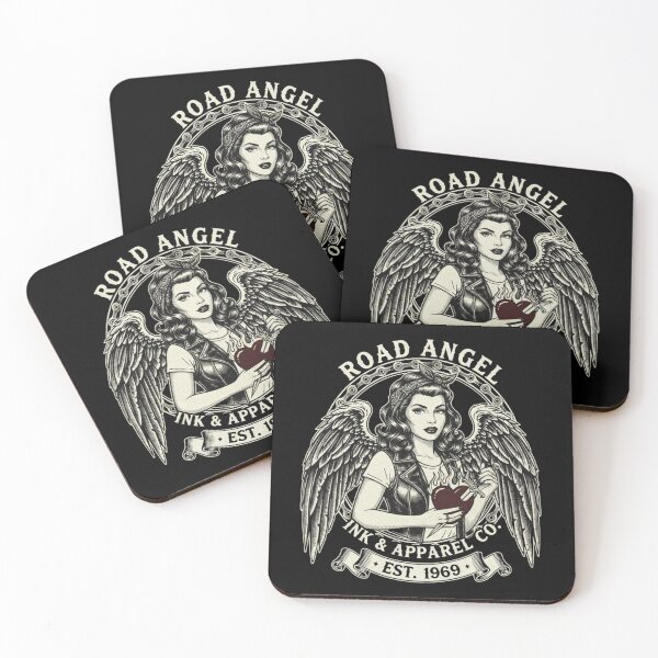 Item preview, Road Angel Ink & Apparel Co. Vintage Biker Pin-Up Tattoo Graphic designed and sold by Rhythm Thru Art .