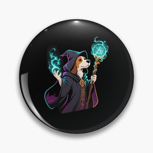 Item preview, rpg dog A magical dog wizard casting spells designed and sold by Uglyandcute.