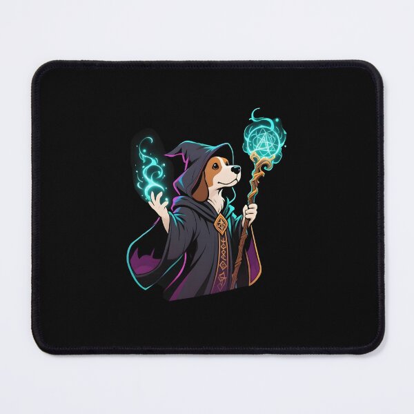 Item preview, rpg dog A magical dog wizard casting spells designed and sold by Uglyandcute.