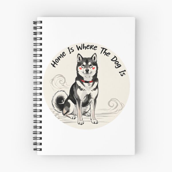 Item preview, Home Is Where The Dog Is Sticker Sumi-e Ukiyo-e Watersplash ink Art designed and sold by blacksealstudio.