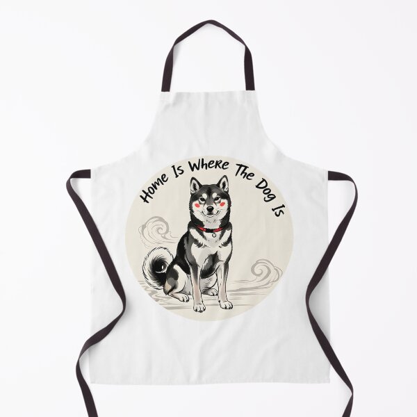 Item preview, Home Is Where The Dog Is Sticker Sumi-e Ukiyo-e Watersplash ink Art designed and sold by blacksealstudio.