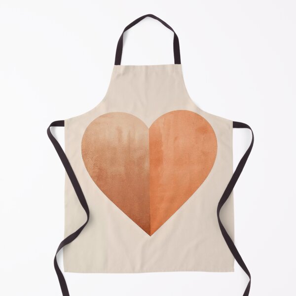 Item preview, Copper Pulse: Minimalist Mid-Century Textured Heart Abstract designed and sold by Cozyartsss.