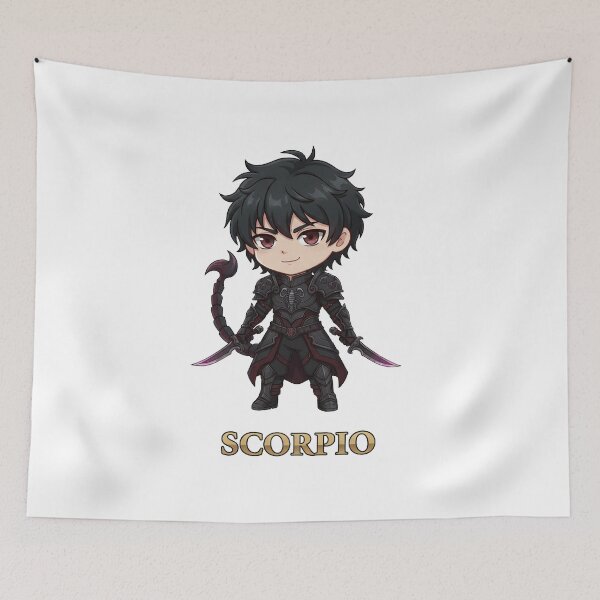 Item preview, Scorpio Zodiac Shadow Assassin - Cute Chibi Art designed and sold by WildWeave.