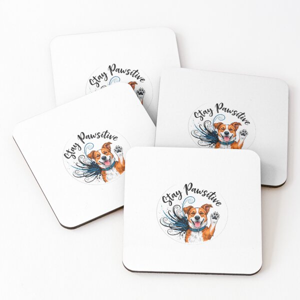 Item preview, Dogs Stay Pawsitive Sticker Sumi-e Ukiyo-e Watersplash ink Art designed and sold by blacksealstudio.