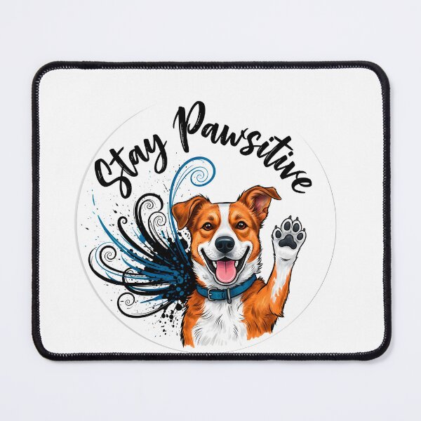 Item preview, Dogs Stay Pawsitive Sticker Sumi-e Ukiyo-e Watersplash ink Art designed and sold by blacksealstudio.