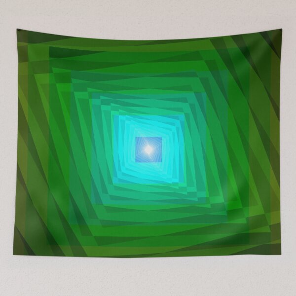 Item preview, Infinite Path, Geometric Abstraction, Green, Abstract Art designed and sold by DDJust4U.