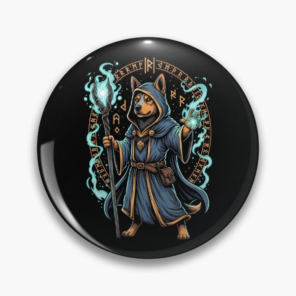 Item preview, rpg dog A magical dog wizard casting spells designed and sold by Uglyandcute.