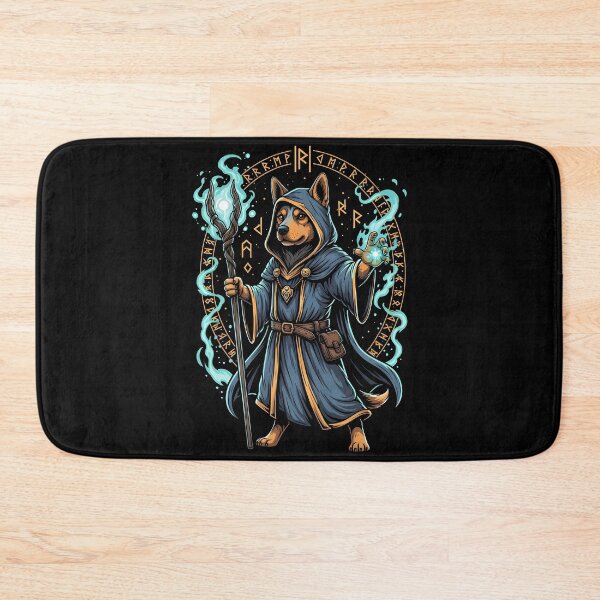 Item preview, rpg dog A magical dog wizard casting spells designed and sold by Uglyandcute.