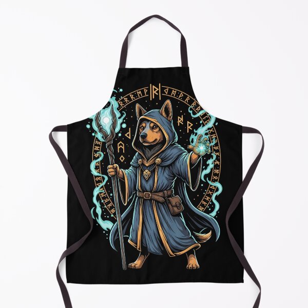 Item preview, rpg dog A magical dog wizard casting spells designed and sold by Uglyandcute.