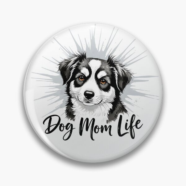 Item preview, Dog Mom Life Sticker Sumi-e Ukiyo-e Watersplash ink Art designed and sold by blacksealstudio.