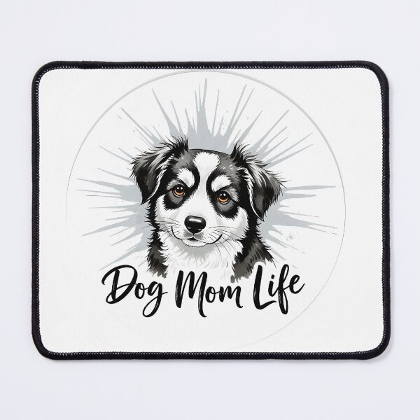 Item preview, Dog Mom Life Sticker Sumi-e Ukiyo-e Watersplash ink Art designed and sold by blacksealstudio.