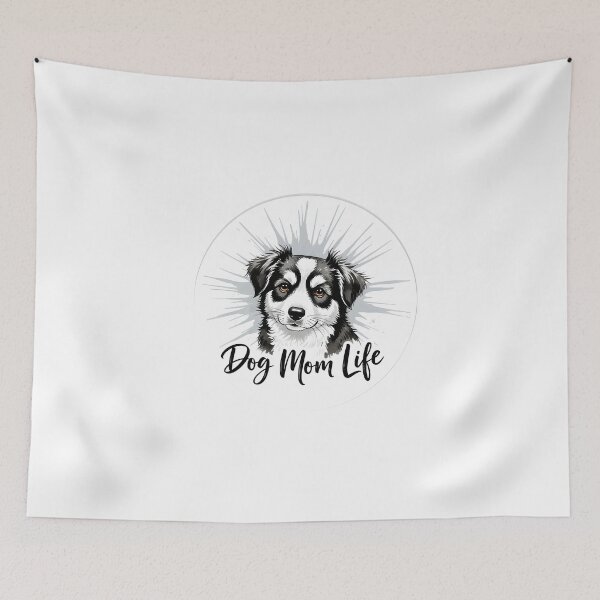 Item preview, Dog Mom Life Sticker Sumi-e Ukiyo-e Watersplash ink Art designed and sold by blacksealstudio.