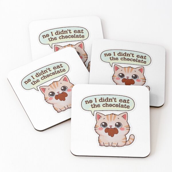 Item preview, Cute Cat Denies Eating Chocolate with Evidence designed and sold by PluffyPanda.