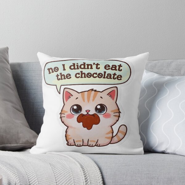 Item preview, Cute Cat Denies Eating Chocolate with Evidence designed and sold by PluffyPanda.