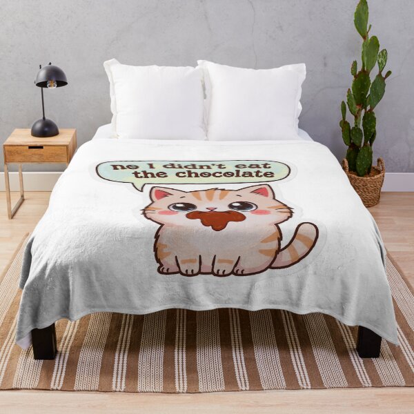 Item preview, Cute Cat Denies Eating Chocolate with Evidence designed and sold by PluffyPanda.