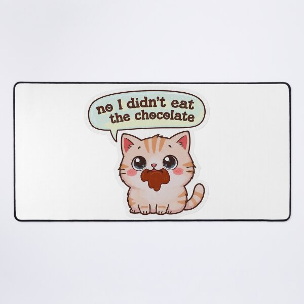 Item preview, Cute Cat Denies Eating Chocolate with Evidence designed and sold by PluffyPanda.