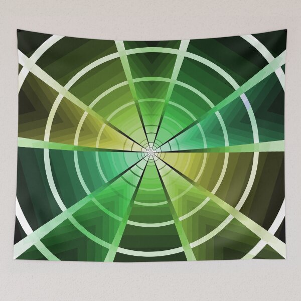 Item preview, Geometric Layout In Green and Yellow, Geometric Abstraction, Abstract Art designed and sold by DDJust4U.