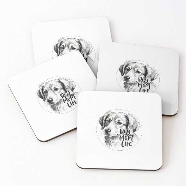 Item preview, Dog Mom Life Sticker Sumi-e Ukiyo-e Watersplash ink Art designed and sold by blacksealstudio.