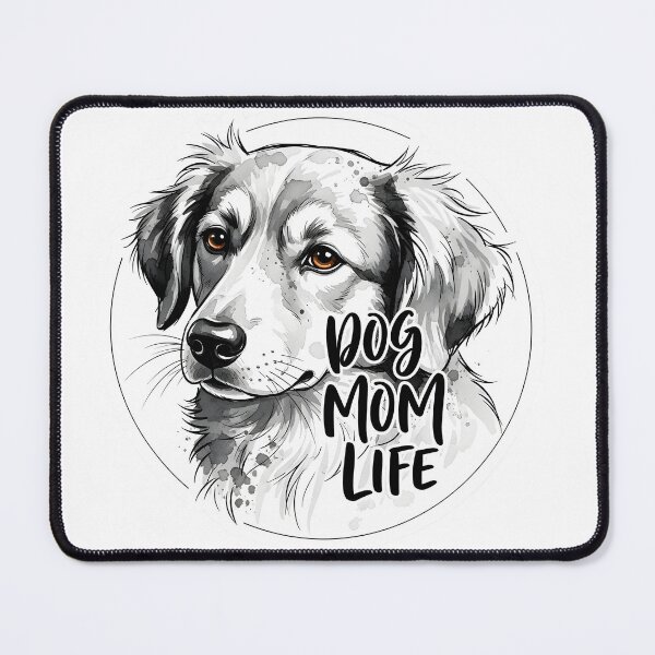 Item preview, Dog Mom Life Sticker Sumi-e Ukiyo-e Watersplash ink Art designed and sold by blacksealstudio.