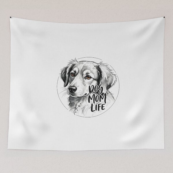 Item preview, Dog Mom Life Sticker Sumi-e Ukiyo-e Watersplash ink Art designed and sold by blacksealstudio.