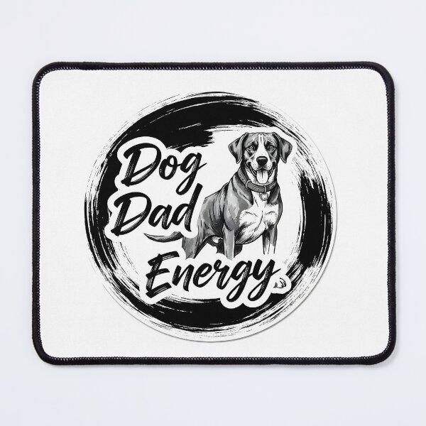 Item preview, Dog Dad Energy Sticker Sumi-e Ukiyo-e Watersplash ink Art designed and sold by blacksealstudio.