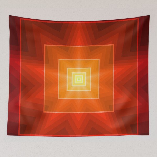 Item preview, Geometric Layout In Red, Orange and Yellow, Geometric Abstraction, Abstract Art designed and sold by DDJust4U.