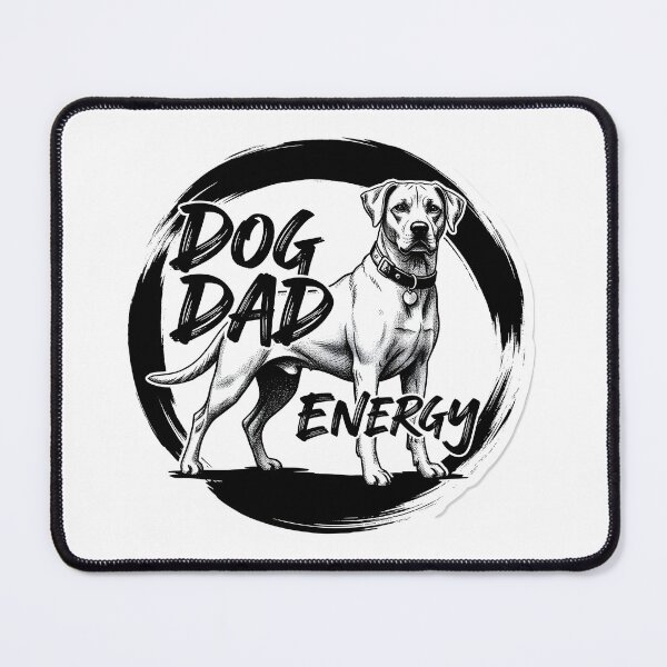 Item preview, Dog Dad Energy Sticker Sumi-e Ukiyo-e Watersplash ink Art designed and sold by blacksealstudio.