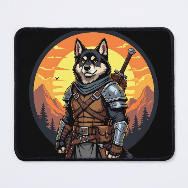 Item preview, rpg dog dog adventurer with leather armor designed and sold by Uglyandcute.