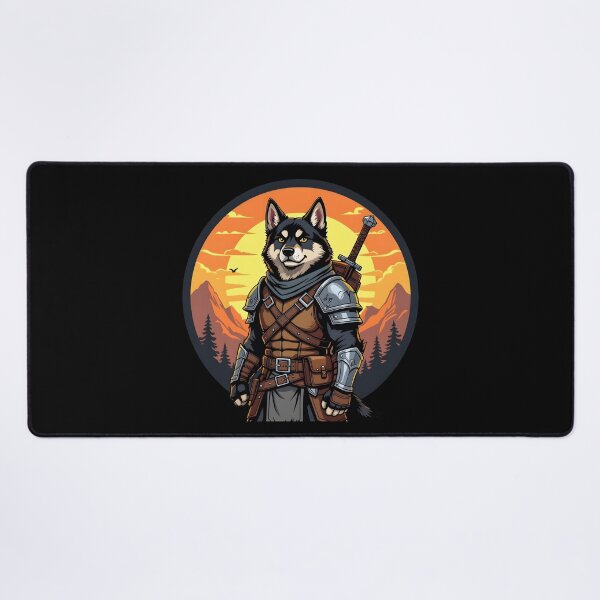 Item preview, rpg dog dog adventurer with leather armor designed and sold by Uglyandcute.