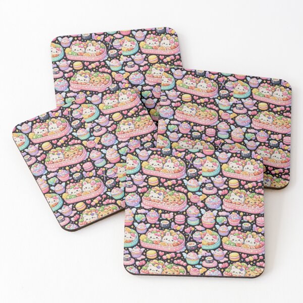 Item preview, Magical Bento Picnic Pattern | Seamless Kawaii Sushi, Desserts & Pastel Food Design designed and sold by MeghannsMinimalMeals.