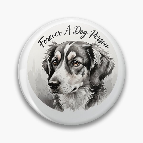Item preview, Forever A Dog Person Sticker Sumi-e Ukiyo-e Watersplash ink Art designed and sold by blacksealstudio.