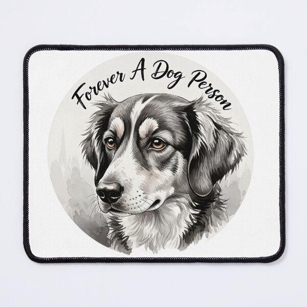 Item preview, Forever A Dog Person Sticker Sumi-e Ukiyo-e Watersplash ink Art designed and sold by blacksealstudio.