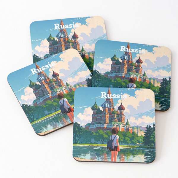 Item preview, Russia Moscow Cathedral Anime Travel Poster designed and sold by Innova_Creations.