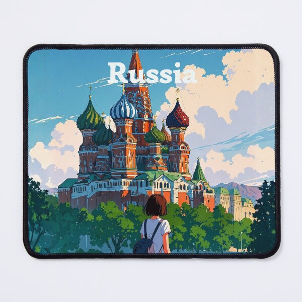 Item preview, Russia Moscow Cathedral Anime Travel Poster designed and sold by Innova_Creations.