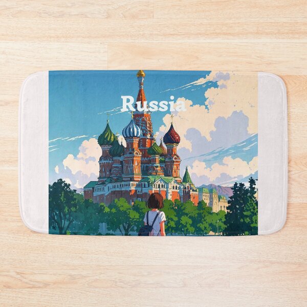 Item preview, Russia Moscow Cathedral Anime Travel Poster designed and sold by Innova_Creations.